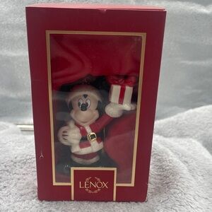 Lenox Merry Mickey porcelain ornament - Red and White